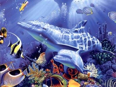 Флисовые пледы рис. подводный мир Флисовые пледы рис. подводный мир